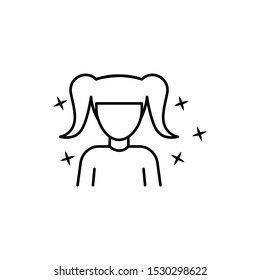 Child girl avatar icon. Element of people avatar icon