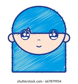 child girl face with hairstyle design