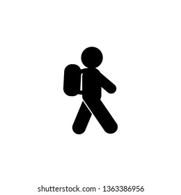 child go to school glyph icon. Element of Development illustration icon. Signs and symbols can be used for web, logo, mobile app, UI, UX
