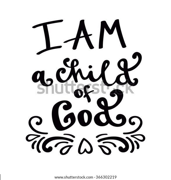 Download Child God Typography Poster Vector Quote Stock Vector ...