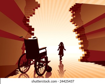 Child is going to the new better future.