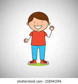 child graphic design , vector illustration