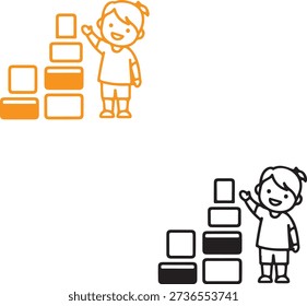 Child with Growth Blocks icon