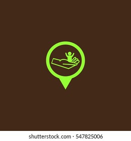 child, hand, icon