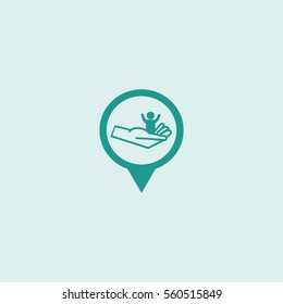 child, hand, icon