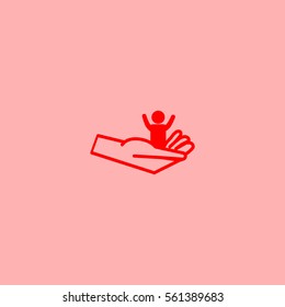 child, hand, icon