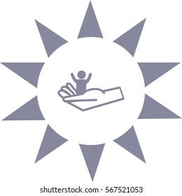 child, hand, icon