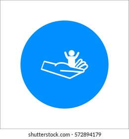 child, hand, icon