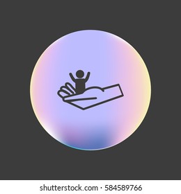 child, hand, icon