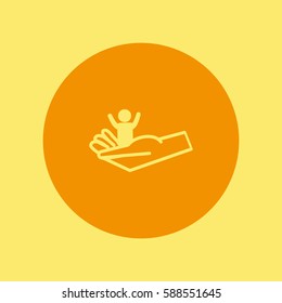 child, hand icon