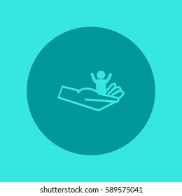 child, hand, icon