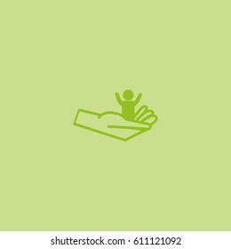 child, hand, icon