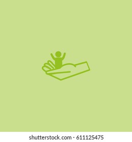 child, hand, icon