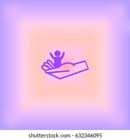 child, hand, icon
