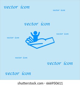 child, hand, icon
