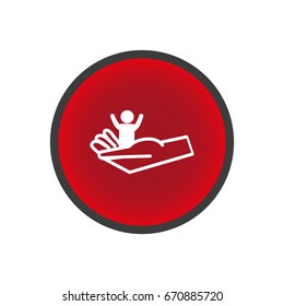 child, hand, icon
