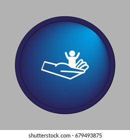child, hand, icon