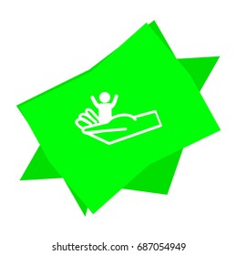 child, hand, icon