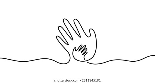 Ilustración de una línea de mano secundaria