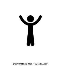 child, happy icon. Element of child icon for mobile concept and web apps. Glyph child, happy icon can be used for web and mobile