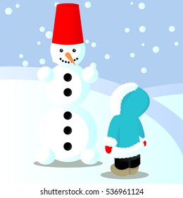 Child has done snowman