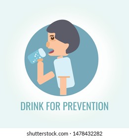 child has got flu and drink for prevention