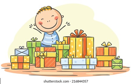 Child has too many presents