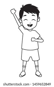 child having fun and playing isolated vector illustration graphic design