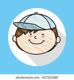 child head design, vector illustration eps10 graphic 