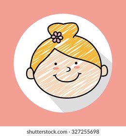 child head design, vector illustration eps10 graphic 