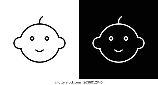 Child head icon Graphic vector set for ui design