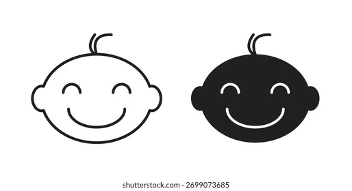 Child head icon simple flat trend modern graphic design abstract logotype