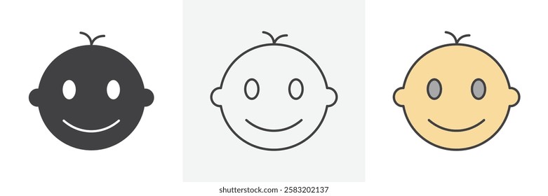 Child head icons pack for website designs