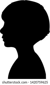 a child head silhouette vector