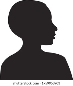 ein Kind-Kopfsilhouette-Vektorgrafik