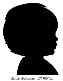 child head silhouette vector 