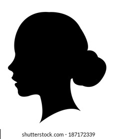 A Child Head Silhouette Vector 