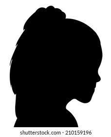 a child head silhouette vector 