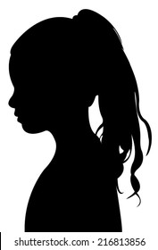 A Child Head Silhouette Vector 