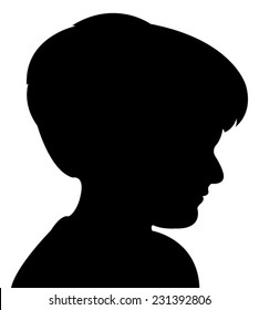a child head silhouette vector 