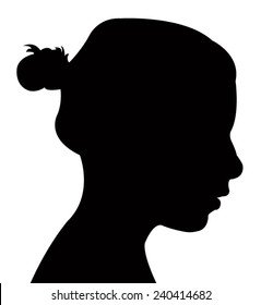 a child head silhouette vector 