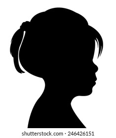 a child head silhouette vector 