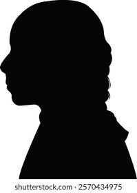 a child head silhouette vector