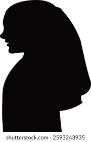  a child head silhouette vector