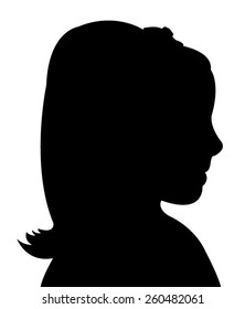 a child head silhouette vector 