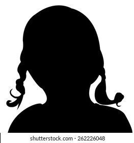 A Child Head Silhouette Vector 