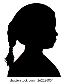 a child head silhouette vector 