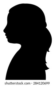 a child head silhouette vector 