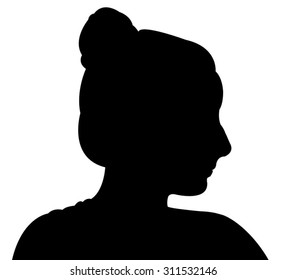 a child head silhouette vector 