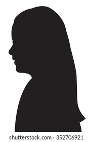 a child head silhouette vector